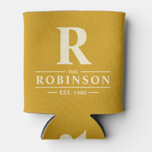 Family Name & Initial Golden Ochre 缶クーラー (正面)