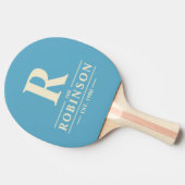 Family Name & Initial Poloアクアスカイポロシャツ 卓球ラケット (横)