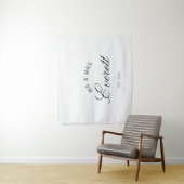 Family Name Just Married Custom Wedding Banner タペストリー (インサイチュ)