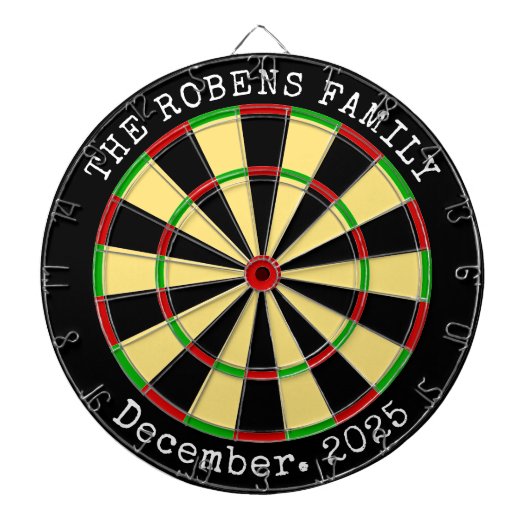Family Name Personalized  Dartboard ダーツボード (正面)