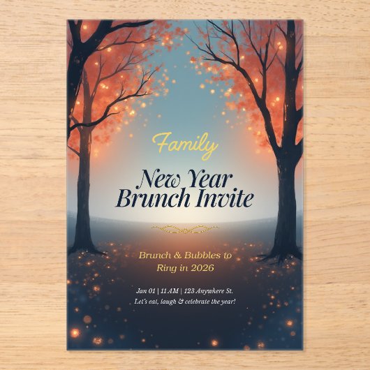 Family New Year Brunch Acrylic Invitation   アクリル招待状 (正面)