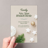 Family New Year Brunch Invitation 2026  アクリル招待状 (インサイチュ (ポータブル))