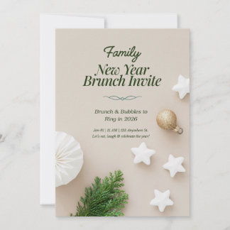 Family New Year Brunch Invitation 2026 招待状