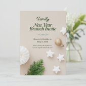 Family New Year Brunch Invitation 2026  招待状 (スタンド正面)