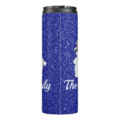 Family of Four Snowmen Blue Sparkle Winter   Table タンブラー (裏面)