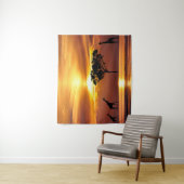 Family of Giraffes at Sunset Wall Art Tapestry タペストリー (インサイチュ)