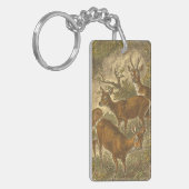 Family of Roe - Deers in a Forest キーホルダー (正面左)