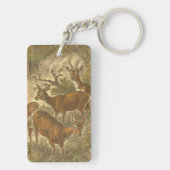 Family of Roe - Deers in a Forest キーホルダー (裏面)