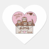 Family of Sloths with Envelope, Heart and Text ハートシール (正面)