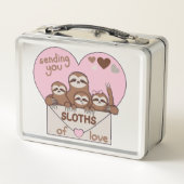  Family of Sloths with Envelope, Heart and Text メタルランチボックス (裏面)