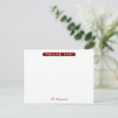Family or Couples Formal Dark Red Stationery サンキューカード (スタンド正面)