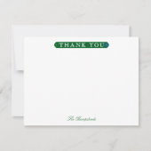 Family or Couples Formal Forest Green Stationery サンキューカード (正面)