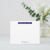 Family or Couples Formal Navy Blue Stationery サンキューカード (スタンド正面)