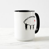 Family Over Everything Mug with Silhouette Design  マグカップ (正面右)