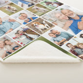 Family Personalized Modern Simple 18 Photo Collage シェルパブランケット (3/4)