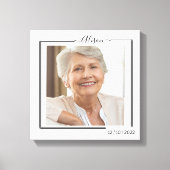 Family Personalized Photo and Text Typography キャンバスプリント (正面)