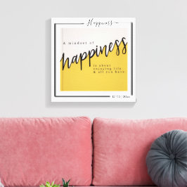 Family Personalized Photo and Text Typography キャンバスプリント