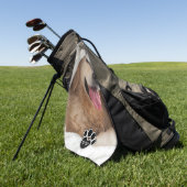 Family Pet Photo Monogram ゴルフタオル (グリーン)