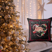 Family Pet Photo Red Tartan Plaid Rainbow Bridge クッション