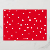 FAMILY PHOTOかわいいお洒落書道のメリー金ゴールド 箔シーズンカード (裏面)