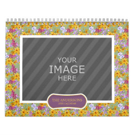 Family Photo 2024カレンダーフローラ背景 カレンダー