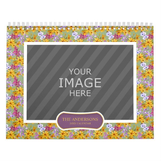 Family Photo 2024カレンダーフローラ背景 カレンダー (カバー)