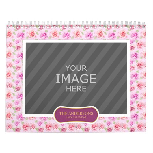 Family Photo 2024カレンダーフローラ背景 カレンダー (カバー)