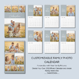 Family Photo Calendar 2026 – A Year Full of Love カレンダー