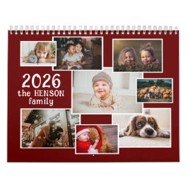 Family Photo Calendar 2026 with 12 Monthly Photos カレンダー