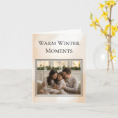 Family Photo Christmas Card カード (黄色い花)