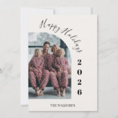 Family Photo Christmas Card | Happy Holidays シーズンカード (正面)