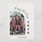 Family Photo Christmas Card | Happy Holidays シーズンカード (正面/裏面)