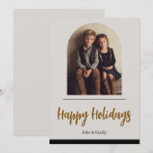 Family Photo Christmas Card | Happy Holidays シーズンカード (正面/裏面)