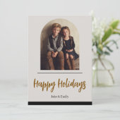 Family Photo Christmas Card | Happy Holidays シーズンカード (スタンド正面)