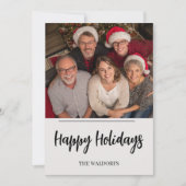 Family Photo Christmas Card | Happy Holidays シーズンカード (正面)