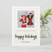 Family Photo Christmas Card | Happy Holidays シーズンカード (スタンド正面)
