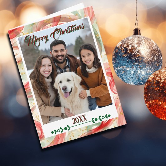 Family Photo Christmas Festive Holiday Card シーズンカード