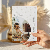 Family Photo Christmas Holiday Card Minimalist シーズンカード