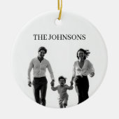 Family Photo Christmas Ornament Gift セラミックオーナメント (正面)