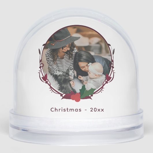 Family Photo Christmas Snow Globe (正面)