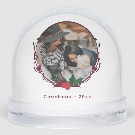 Family Photo Christmas Snow Globe (裏面)