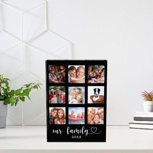 Family photo collage black  フォトブロック