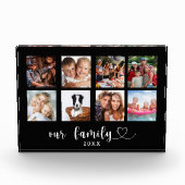 Family photo collage black love heart script フォトブロック (正面)