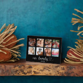 Family photo collage black love heart script フォトプラーク (側面)