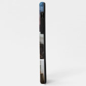 Family Photo Collage blue 4 Picture Case-Mate iPhoneケース (裏面/左)