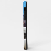 Family Photo Collage blue 4 Picture Case-Mate iPhoneケース (裏面/左)