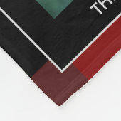 Family photo collage buffalo plaid personal  フリースブランケット (角)