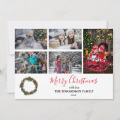 Family photo collage Merry Christmas シーズンカード (正面)