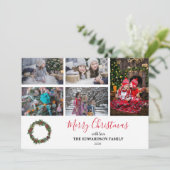 Family photo collage Merry Christmas シーズンカード (スタンド正面)