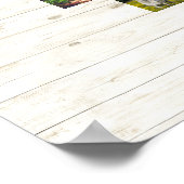 Family Photo Collage Name In Heart 25 Pics Lt Wood ポスター (角)